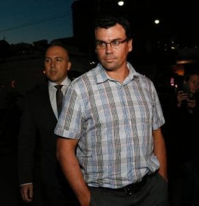 Misconduct Outside Work, Ken Pagan, accompanied by his lawyer Tyler Smith